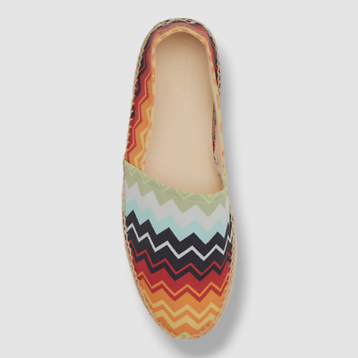 Missoni Men\'s Orange Slip On Chevron Stripe Espadrilles Shoes Size 42 Missoni Men main image 3