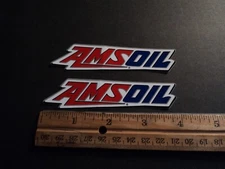 Lot Of 2 Amsoil Motor Oil Racing Decals Stickers NASCAR NHRA Off Road 4.0" x0.75