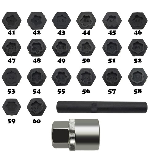 Wheel Lock Nut Key Kit 22PCS Carbon Steel Anti-Theft Tool BMW Car Maintenance - Picture 4 of 8