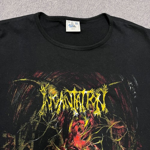 Vintage Incantation Shirt Large Death Metal Band Tee Tour Mortician Immolation - Picture 5 of 18