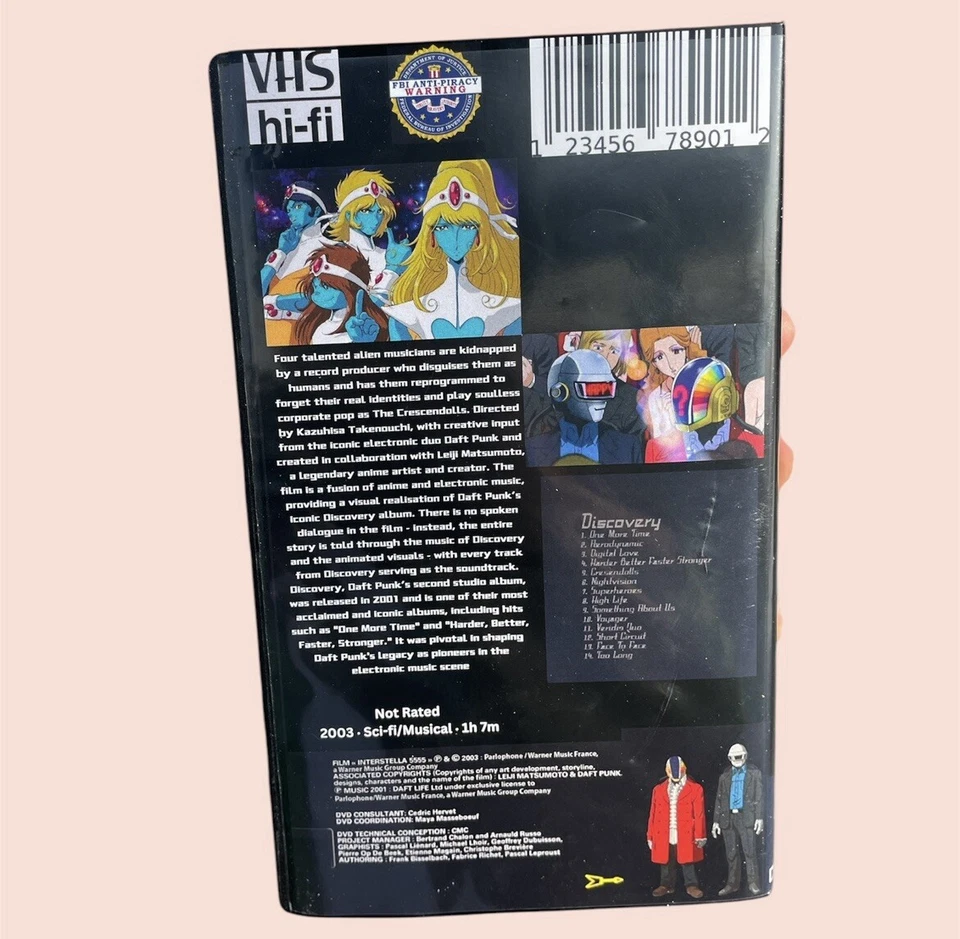 Daft Punk -Interstella 5555 VHS Movie CUSTOM ARTWORK - Image 2 of 4
