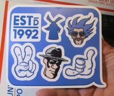 DUTCH Bros STICKER Buck FOR Kids PIXELATED Set COFFEE Sheet REBEL Peace MAFIA