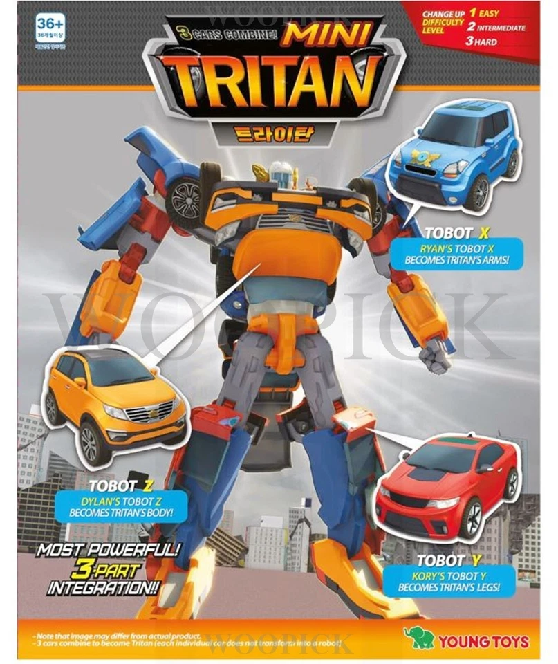 TOBOT 2023 MINI TRITAN Integration Tobot X Y Z 3-Cars Combine Transformer Robot - Image 3 of 4