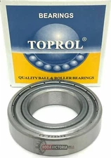 TOPROL 6006 ZZ C3 DEEP GROOVE BALL BEARING, METAL SHIELDED 30x55x13 mm