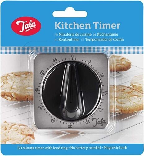 Tala Stainless Steel 60 Minute Mechanical Timer - Afbeelding 3 van 3