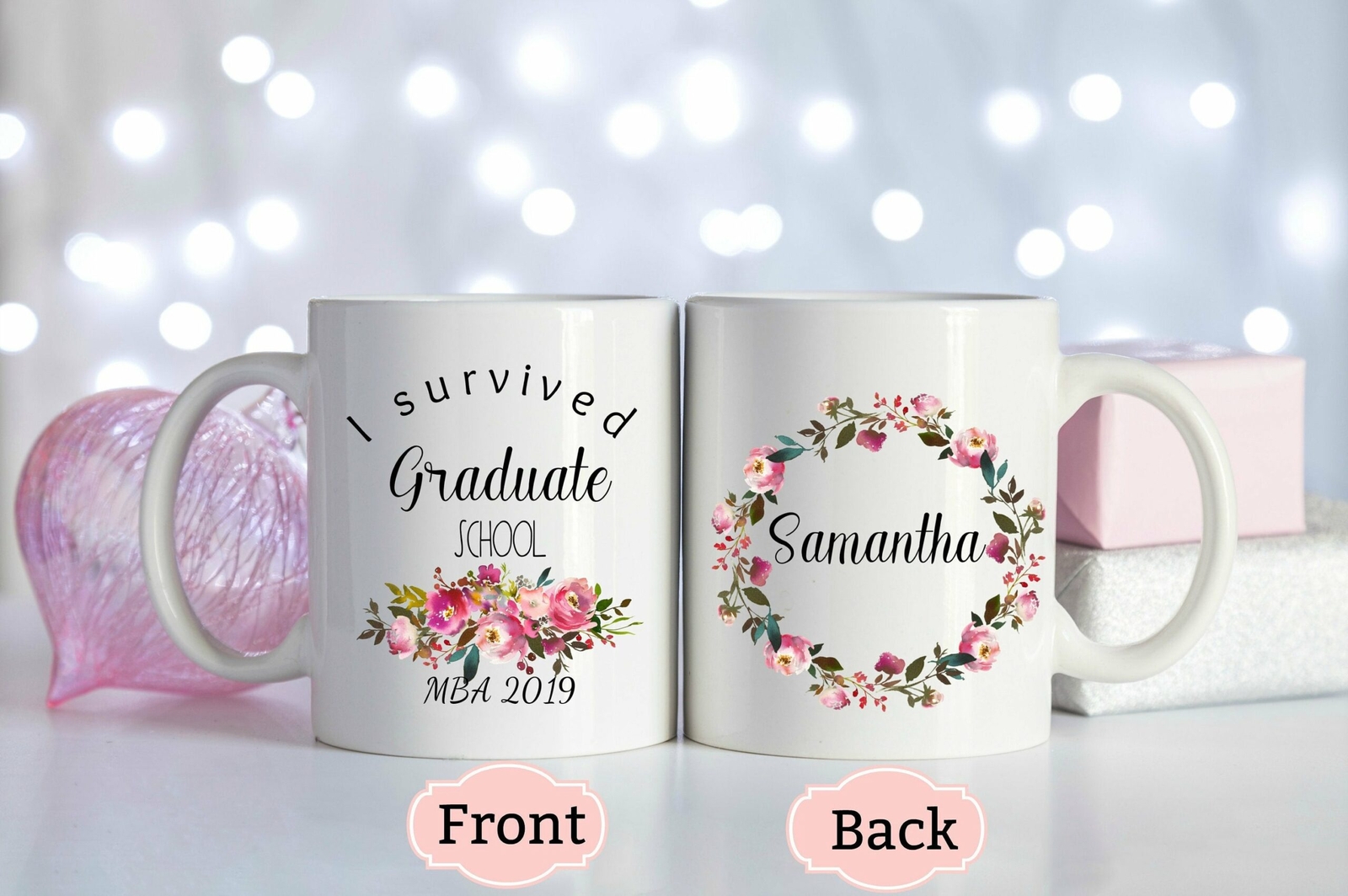 I Survived Graduate School Graduation Mug Personalized College Graduation Gift