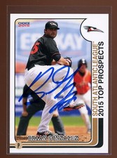 2015 Delmarva Shorebirds BRIAN GONZALEZ Signed Card autograph auto ORIOLES