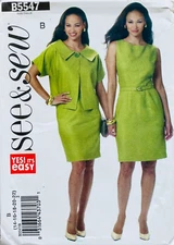 SEE & SEW B5547 SIZE 14 16 18 20 22 JACKET DRESS BELT UC/FF