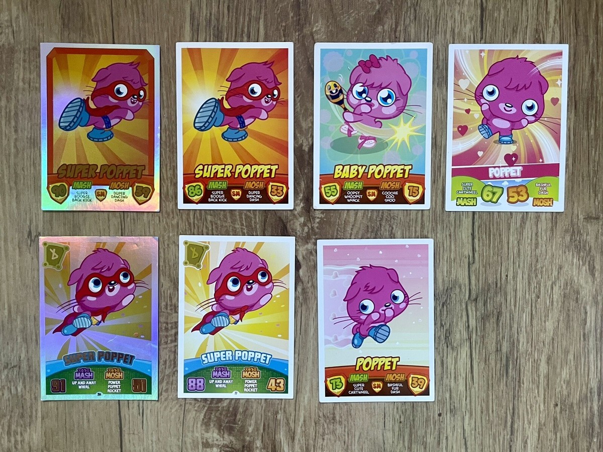 moshi monster cards rare moshi monsters cards POPPET S1-3 Card Bundle, Includes 2 ULTRA RARE SUPER  CARDS