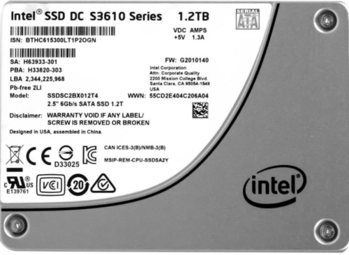 FESTPLATTE INTEL SSD DC S3610 SSDSC2BX012T4 1.2TB MLC SATA III 2.5'' Zoll - Bild 1 von 3