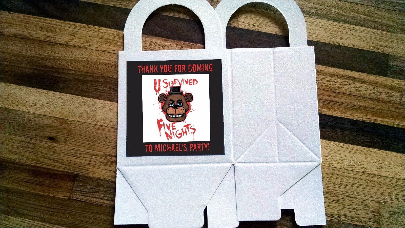 12 FNAF Five Nights at Freddy loot boxes/ birthday party favor, CUSTOMIZE  IT!