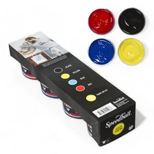 ColorSplash Fabric Ink Kit - Vibrant 4-Color Set (4oz) for T-Shirt & Silkscreen