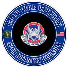 Cold War Veteran 47th Infantry Division Bumper Sticker Military Vinyl Decal 5"