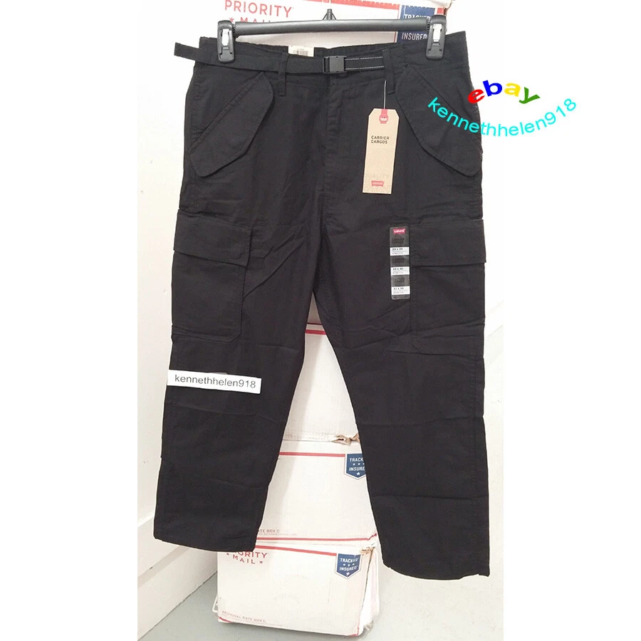 LEVIS BANDED CARRIER CARGO PANTS 574190000 BLACK MENS SIZE 31X30,33X30