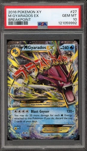 Pokemon M Gyarados EX XY Breakpoint Holo Ultra Rare #27 PSA 10 Gem Mint