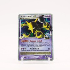 Alakazam Lv. X - 103/111 Rising Rivals Ultra Rare Holo SWIRL Pokemon - HP