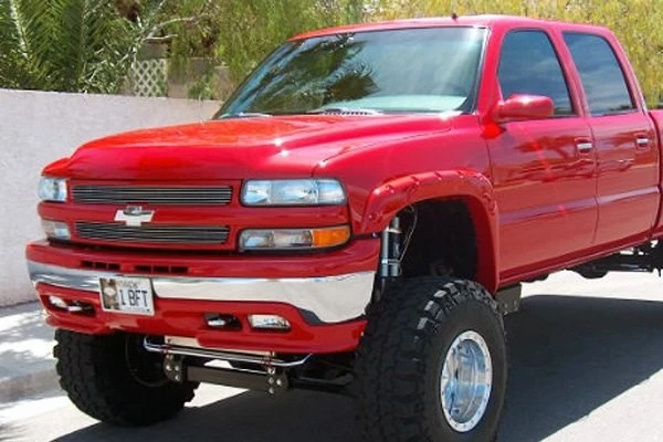 For Chevy Silverado 1500 Classic 07 Pocket Style Matte Black Rear Fender Flares Foto 2 de 4