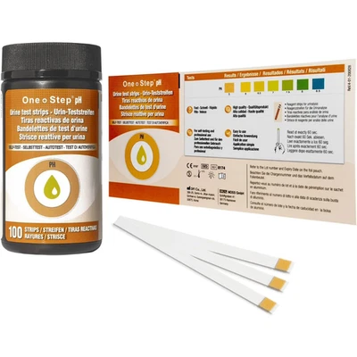 ONE STEP 100 x Urine PH Test Strips Alkaline (5.0-8.5) GP Urine Reagent Kits