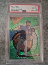 2023 Topps Finest Kodai Senga Green Speckle Refractor Rookie RC /125 #74 Mets