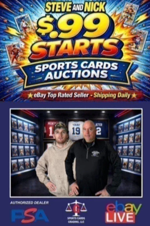 Nick and Jim start .99 Auctions for Singles, Lots, PSA Slabs, Packs, etc.