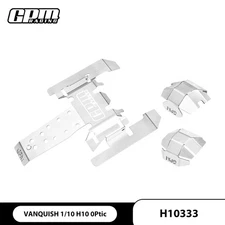 GPM Stainless Steel Chassis Skid Kit For VANQUISH 1/10 H10 OPtic