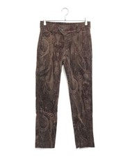 TMT          PAISLEY STRETCH-VELOUR TROUSER TMT brown