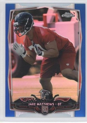 2014 Topps Chrome Blue Refractor 30/199 Jake Matthews #199 Rookie RC 1u6