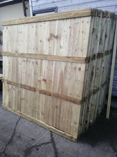 Pressure Treated Timber 6ft X 6ft Feather Edge Vertilap Fence Panels 