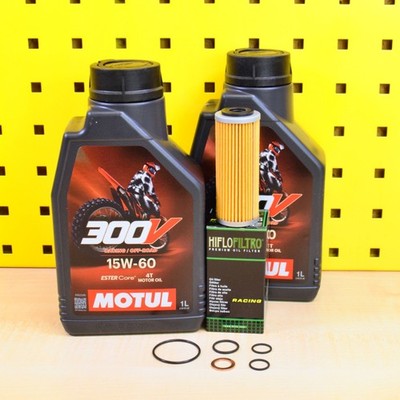 Ölwechselset Für: KTM 350 EXC-F SX-F Ölfilter Motoröl Motul 300v 15w60 Factory