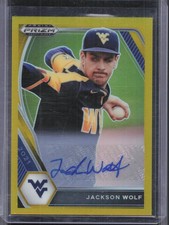 2021 Panini Prizm Draft Picks #PDP129 Jackson Wolf Gold Prizm Auto #/10