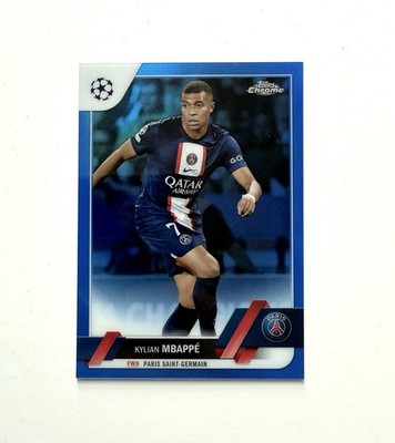 Kylian Mbappé PSG France World Cup 2023 Champions League Topps Chrome Blue /150
