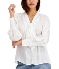 I.N.C Womens Solid Pullover Blouse