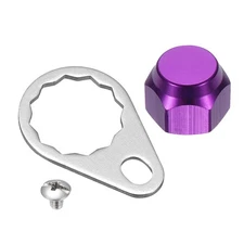 Fishing Reel Screw Nut Caps, Left Handle Locking Plate, Purple & M7