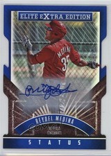 2015 Panini Elite Extra Edition 18/50 Reydel Medina #142 Auto fm0
