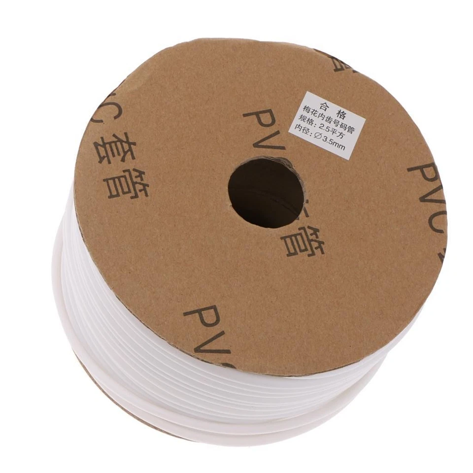 Blesiya Inner Dia.0.14" Wire Marking PVC Tube Sleeve Cable Marker 295ft - Image 4 of 4
