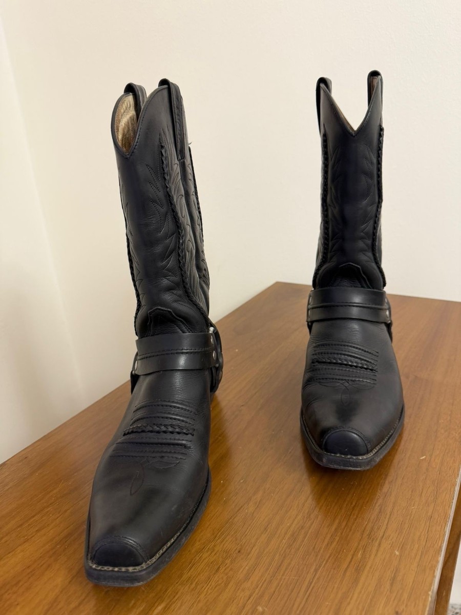 Sancho Boots Western Cowboy Black Leather Men's EU 44 | eBay