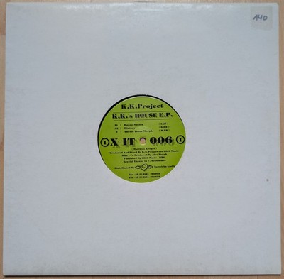 K.K.Project - K.K.'s House E.P. - Theme from Morph [X-IT 006] Vinyl 1995