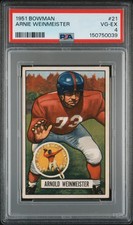 1951 Bowman Arnie Weinmeister PSA 4 VG-EX #21 New York Giants Nice Eye Appeal