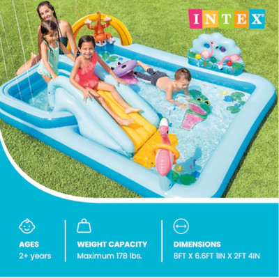 [SALE] Intex Inflatable Jungle Adventure Play Center Spray Kiddie Pool