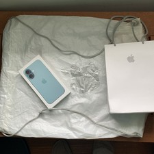 Empty Box Apple iPhone 16 Blue 128gb No Charging Cable Empty Box Only w bags