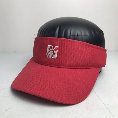 Chik Fil A Sun Visor Hat Cap One Size Unisex Adult Red Embroidered Logo