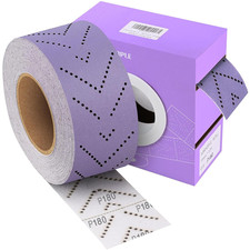 Purple Ceramic 180 Grit Sandpaper Roll, 2-3/4" X 13 Yard, Hook  Loop Multi-Hole