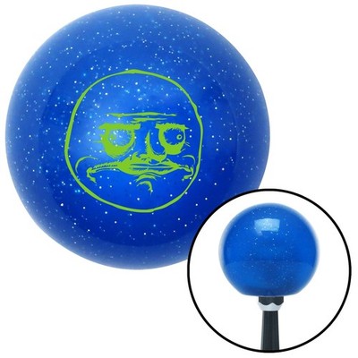 Green Me Gusta Blue Metal Flake Shift Knob w/ M16x1.5 Insert Shifter Auto Brody