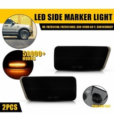 Smoke Amber LED Front Bumper Side Marker Light For 2021-2023 Ford Bronco Sport A