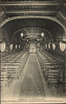 Ak Paris III., Innenraum von La Bonne Nouvelle, 1, Rue Pierre-Levee - 4041608
