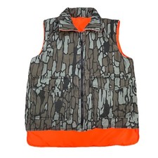 Vintage 90s Winchester Reversible Camo Orange Hunting Vest Size S