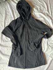 lululemon athletica Black Hooded Full Zip Jacket w/ Pockets Thumbholes 8
