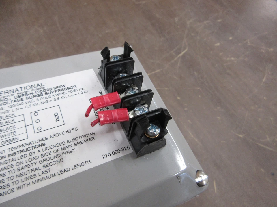 LEA International Surge Suppressor USPS-H-120/208-3P5W 120/208V 3Ph 50/60Hz Used - Image 4 of 4