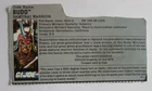 Budo File Card 1988 Gi Joe Vintage DC