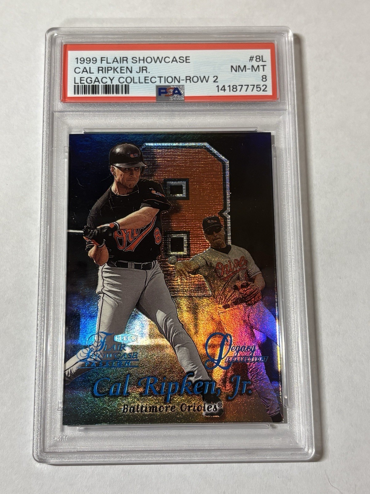1999 FLAIR SC LEGACY COLL LEGACY COLL-ROW 2 #8L CAL RIPKEN JR. /99 PSA 8